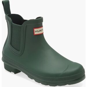 Hunter Forest Green Ankle Rain Boots